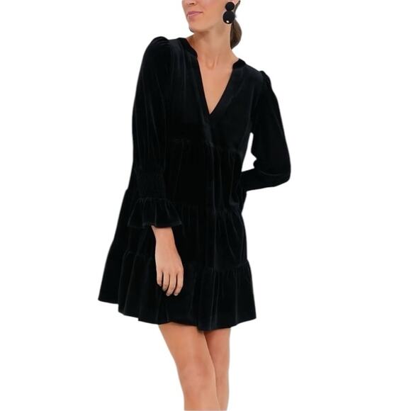 Pomander Place by Tuckernuck Kenzo Black Velvet Dress size large - Picture 1 of 13